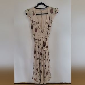 Vintage Rose Midi Wrap Dress in women's 4P